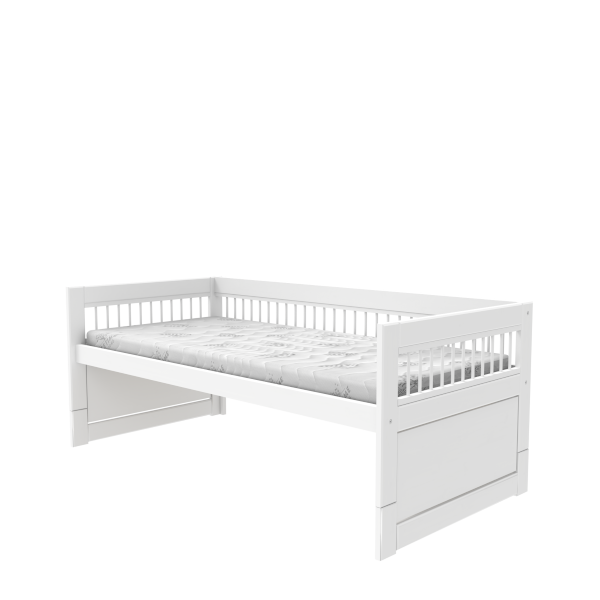 Letto a soppalco Lifetime con tavolo Play and Store, 90x200 cm, bianco