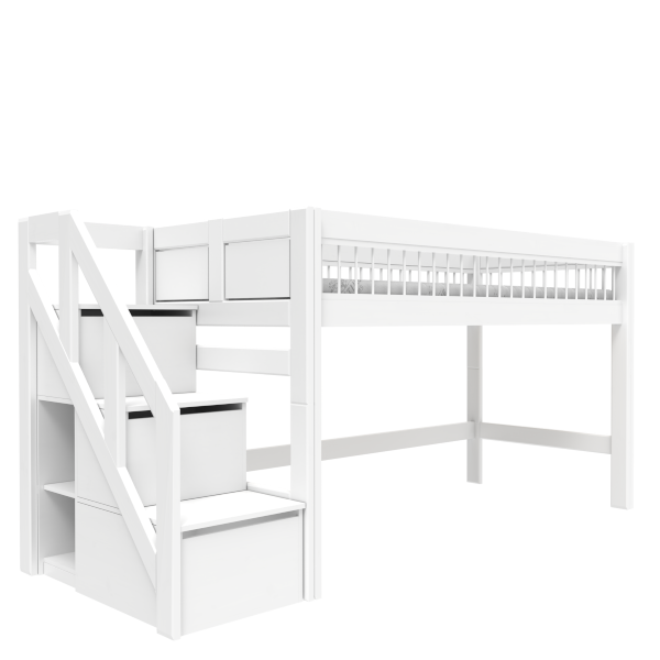 Semi high bed with stepladder - Breeze