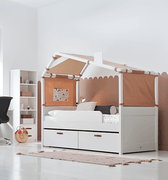 Cool Kids Furniture Cool Kids bed Cool Kids Bed with Hut 66 cm - Rainbow