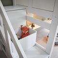 LIFETIME Kidsrooms Bed High Sleeper Bed 152 cm with Staircase - Breeze