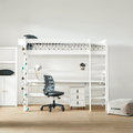 LIFETIME Kidsrooms Bed High Sleeper Bed 177 cm with Ladder - Breeze