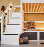 LIFETIME Kidsrooms Bed High Sleeper Bed 177 cm with Staircase - Breeze