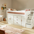LIFETIME Kidsrooms Bed Mid Sleeper Bed 128 cm incl. Storage - Breeze