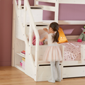 LIFETIME Kidsrooms Bunk Bed with Staircase 120x200 cm