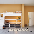LIFETIME Kidsrooms High Sleeper Bed 177 with Staircase 120x200 cm