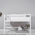 LIFETIME Kidsrooms Mid Sleeper Bed 128 cm with Ladder 120x200 cm