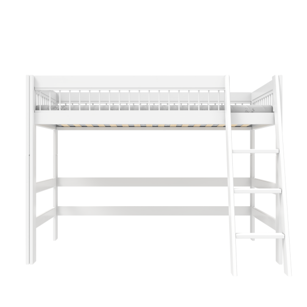 Low loft bed with slanted ladder - Breeze