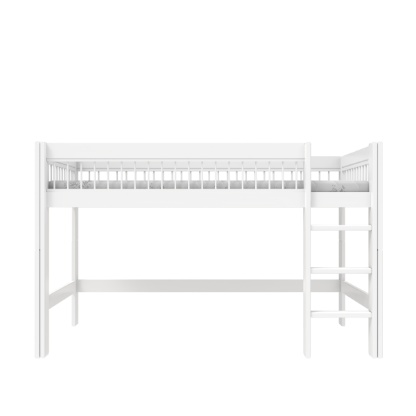 Semi high bed with straight ladder, Breeze