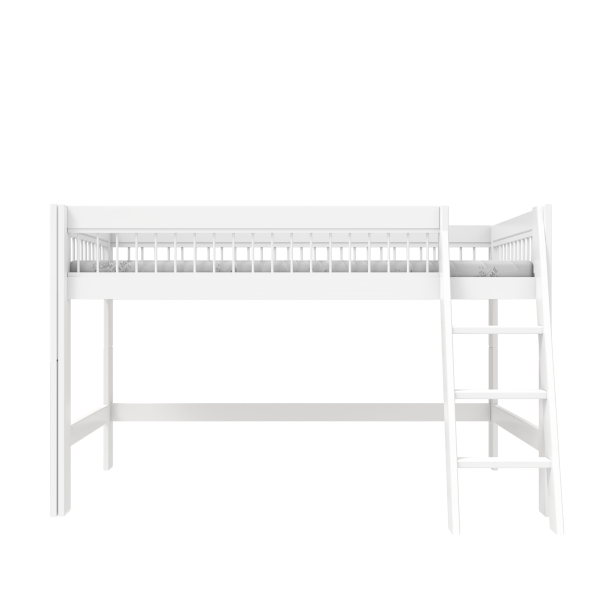 Semi high bed with slanted ladder, Breeze