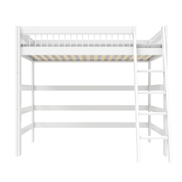 High bed with slanted ladder, Breeze