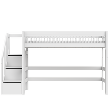 Load image into Gallery viewer, Low loft bed with stepladder - Breeze
