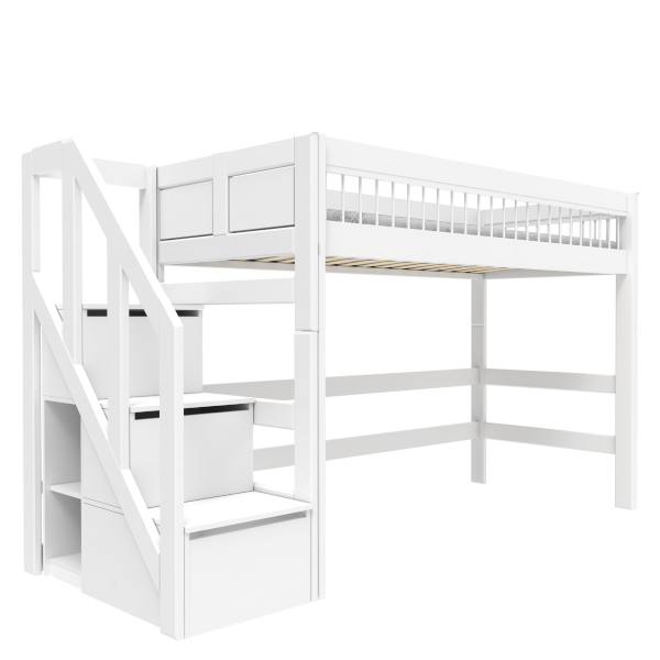 Low loft bed with stepladder - Breeze