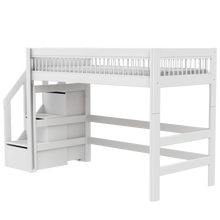 Load image into Gallery viewer, Low loft bed with stepladder - Breeze
