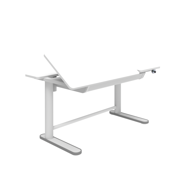 Elektrisch verstellbarer Schreibtisch ERGO - Klappteil links