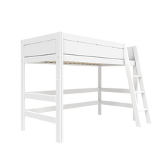 Load image into Gallery viewer, Low loft bed with slanted ladder
