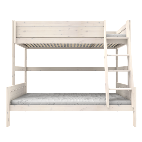 Family bunk bed with ladder 120 x 200 & 90 x 200 cm