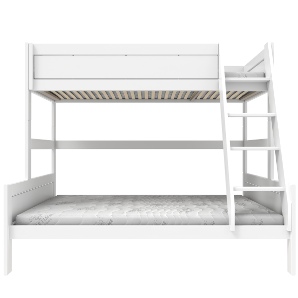Family bunk bed with ladder 140 x 200 & 90 x 200 cm