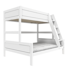 Load image into Gallery viewer, Family bunk bed with stepladder 120 x 200 &amp; 90 x 200 cm
