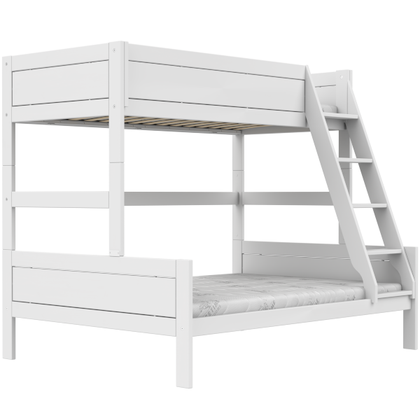 Family bunk bed with ladder 140 x 200 & 90 x 200 cm