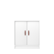 Charger l&#39;image dans la galerie, Base de meuble de rangement tout-en-un avec portes, étagère et tringle à vêtements
