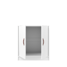 Charger l&#39;image dans la galerie, Base de meuble de rangement tout-en-un avec portes, étagère et tringle à vêtements
