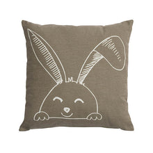 Lade das Bild in den Galerie-Viewer, Quadratisches Kissen - Happy Rabbit
