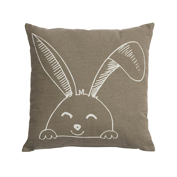 Quadratisches Kissen - Happy Rabbit