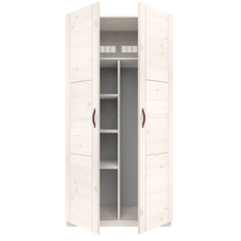 Charger l&#39;image dans la galerie, Armoire avec 2 portes, étagères et barre suspendue, 100 cm
