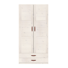 Load image into Gallery viewer, Wardrobe with clothes rail and 2 drawers, 100 cm
