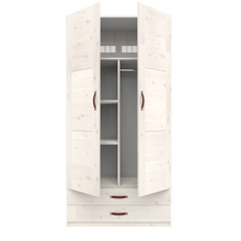 Charger l&#39;image dans la galerie, Armoire avec 2 portes, étagères et tiroirs, 100 cm
