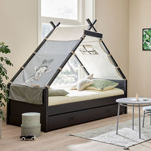 Afbeelding in Gallery-weergave laden, Tipi bed JUNGLE BOOK - Black Edition
