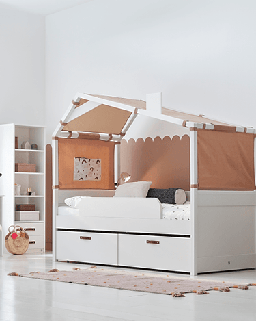 Cool Kids Furniture Cool Kids bed Cool Kids Bed with Hut 66 cm - Rainbow