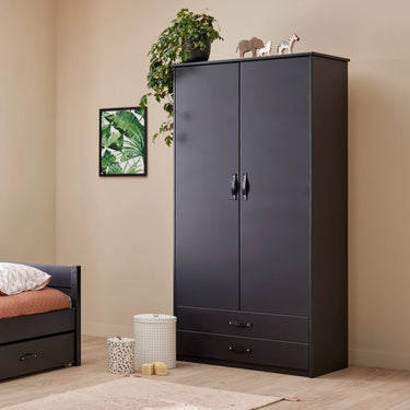 Cool Kids Furniture Cool Kids Furniture Cool kids Wardrobe with 2 Doors - Black Edition