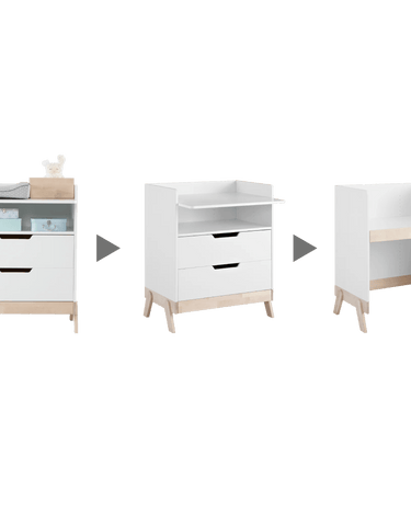 LIFETIME Kidsrooms Baby cot Changing cabinet