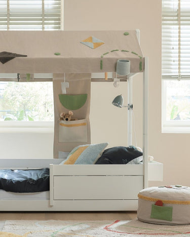 LIFETIME Kidsrooms Bed accessory Back Panel with pockets - Olympic Dreams