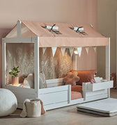 LIFETIME Kidsrooms Bed accessory Fabric for Roof incl. garland - Happy Rabbit