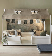 LIFETIME Kidsrooms Bed accessory Fabric roof incl. garland - Panda Paradise