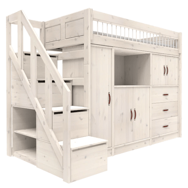 LIFETIME Kidsrooms Bed ALL-IN-ONE high bed with stepladder 177 cm