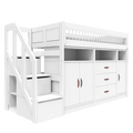 LIFETIME Kidsrooms Bed ALL-IN-ONE low loft bed with stepladder 152 cm