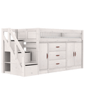 LIFETIME Kidsrooms Bed ALL-IN-ONE semi high bed with stepladder