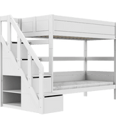 LIFETIME Kidsrooms Bed Bunk bed with stepladder 90x200 cm