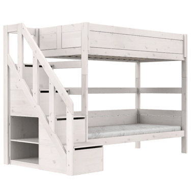 LIFETIME Kidsrooms Bed Bunk bed with stepladder 90x200 cm