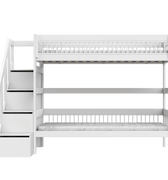 LIFETIME Kidsrooms Bed Bunk bed with stepladder 90x200 cm - Breeze