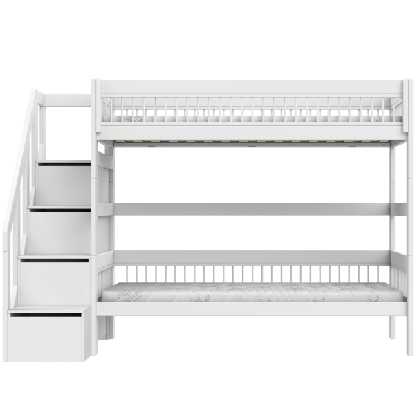 LIFETIME Kidsrooms Bed Bunk bed with stepladder 90x200 cm - Breeze