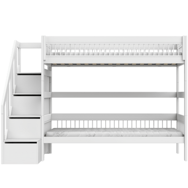 LIFETIME Kidsrooms Bed Bunk bed with stepladder 90x200 cm - Breeze