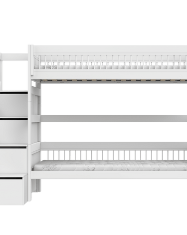 LIFETIME Kidsrooms Bed Bunk bed with stepladder 90x200 cm - Breeze