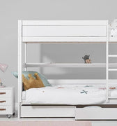 LIFETIME Kidsrooms Bed Bunk bed with straight ladder 90x200 cm