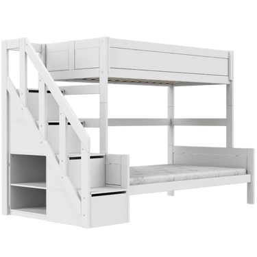 LIFETIME Kidsrooms Bed Family bunk bed with stepladder 90/120x200 cm