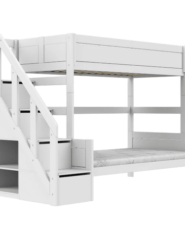 LIFETIME Kidsrooms Bed Family bunk bed with stepladder 90/120x200 cm