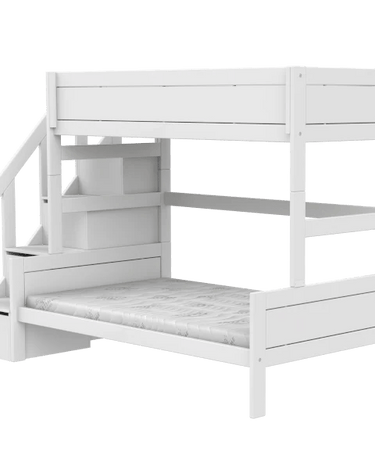 LIFETIME Kidsrooms Bed Family bunk bed with stepladder 90/120x200 cm